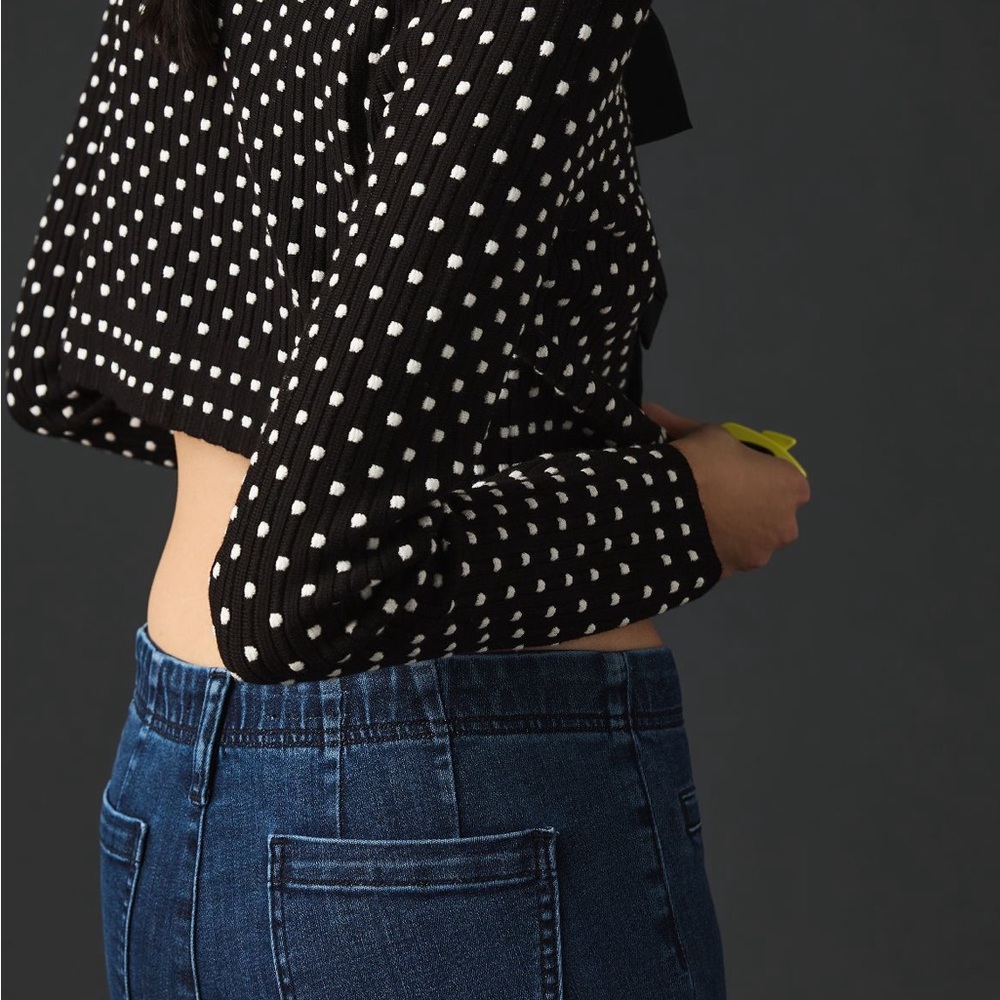 Pilcro Low Rise Pull On Flare Jeans